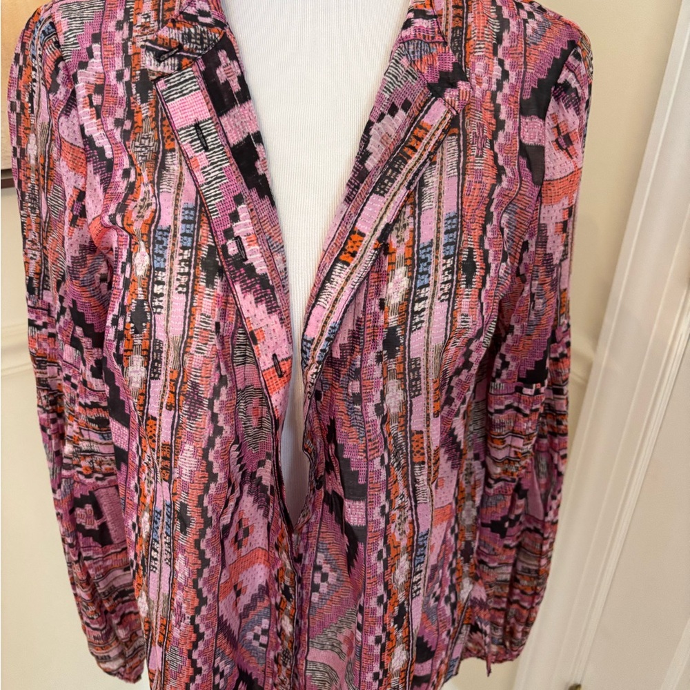 Kobi Halperin Vibrant Pink and Orange Patterned Fabric. Gorgeous! Never worn!